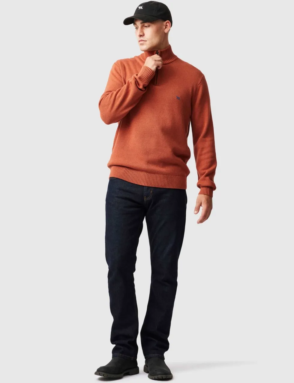 Merrick Bay Pure Cotton Half Zip Jumper