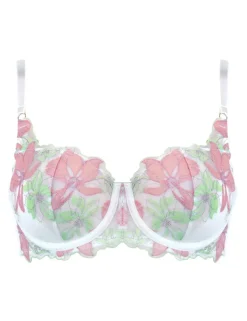 Mesh Embroidered Wired Full Cup Bra