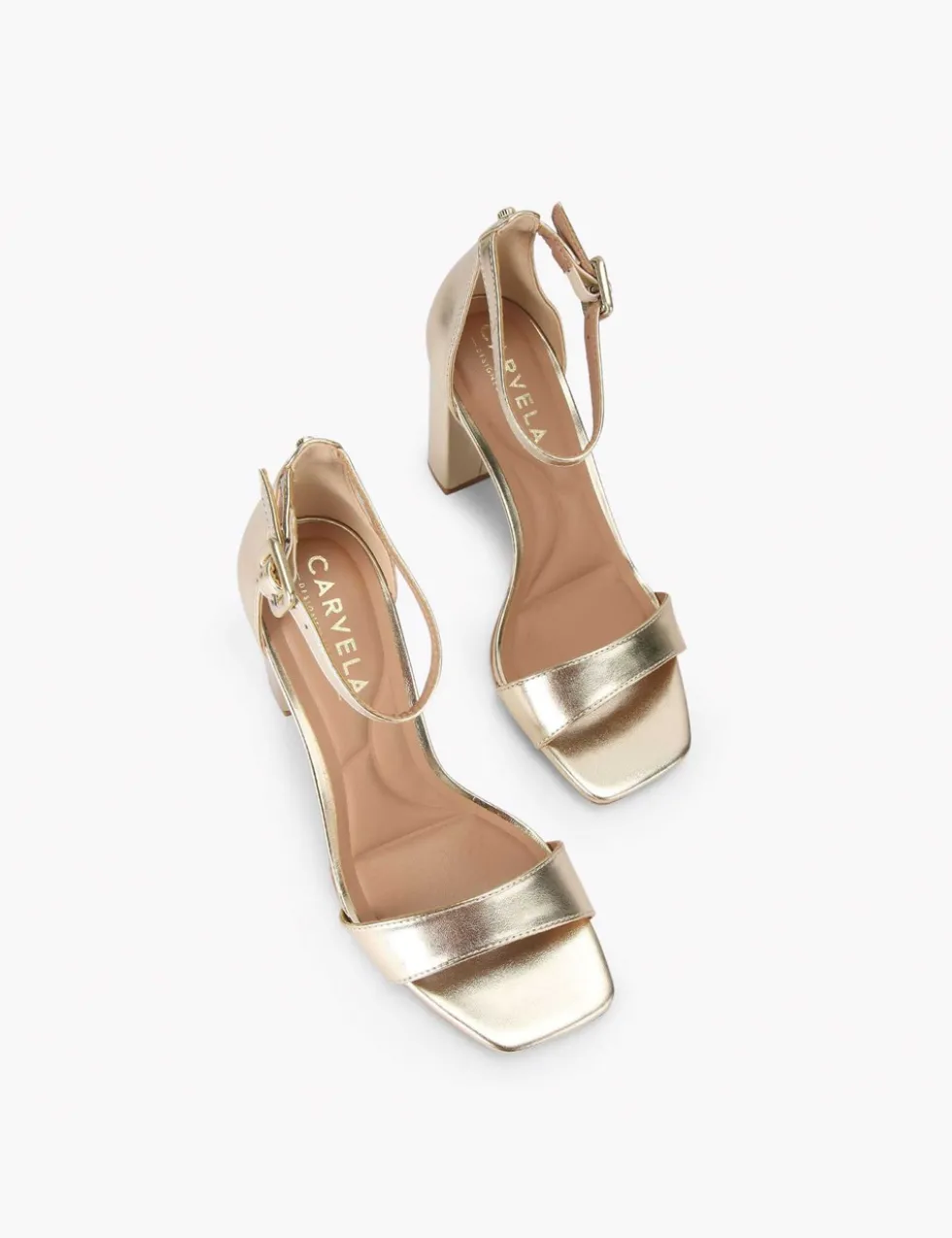 Metallic Block Heels
