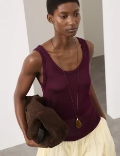 Metallic Knitted Vest Top