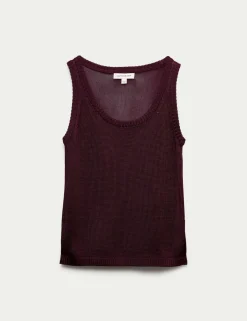 Metallic Knitted Vest Top