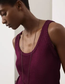 Metallic Knitted Vest Top