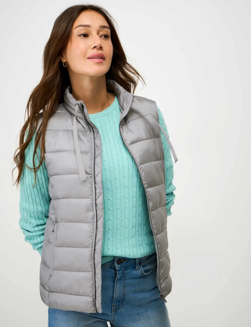 Metallic Padded Quilted Gilet