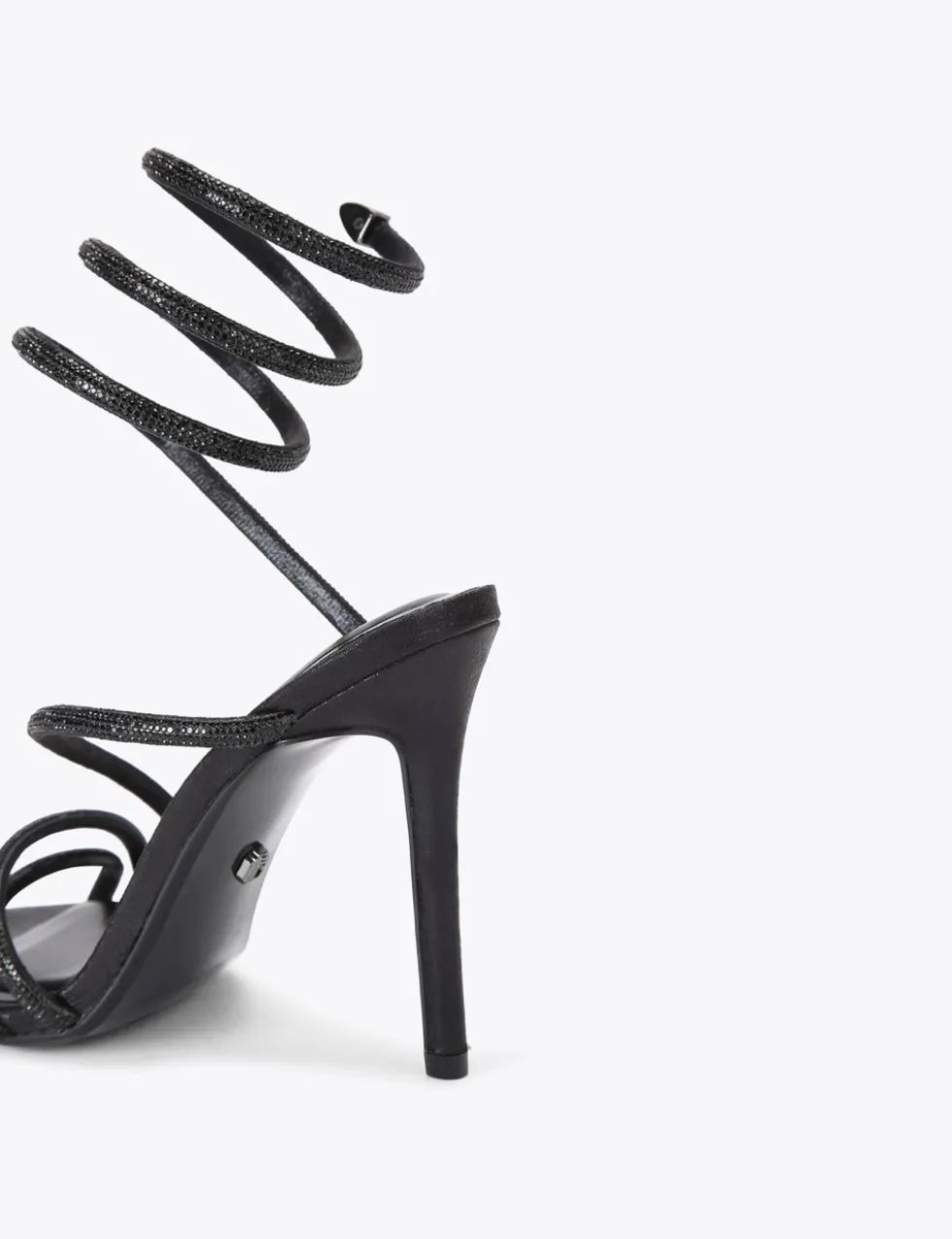 Metallic Sparkle Strappy Stiletto Heel Sandals