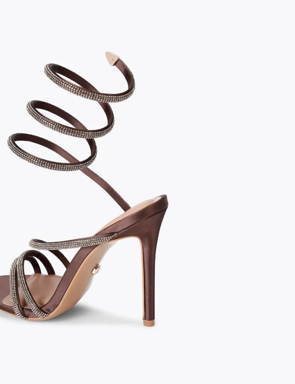 Metallic Sparkle Strappy Stiletto Heel Sandals