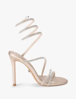 Metallic Sparkle Strappy Stiletto Heel Sandals