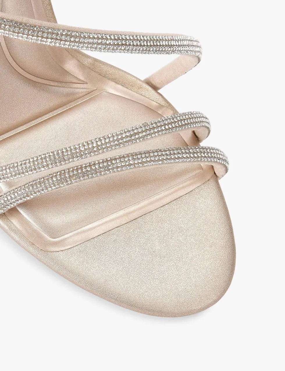 Metallic Sparkle Strappy Stiletto Heel Sandals