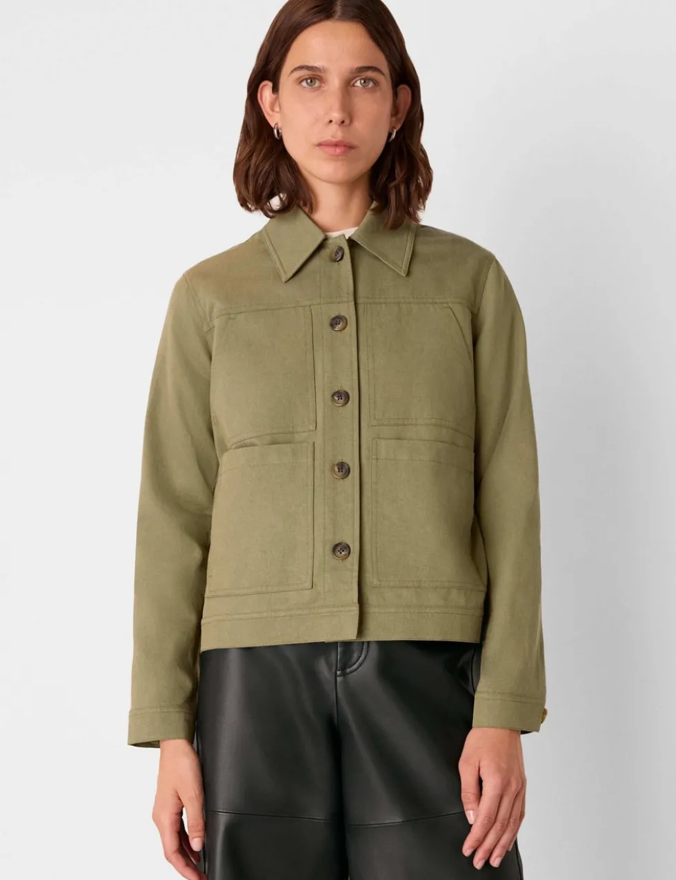 Mia Cotton Blend Utility Jacket