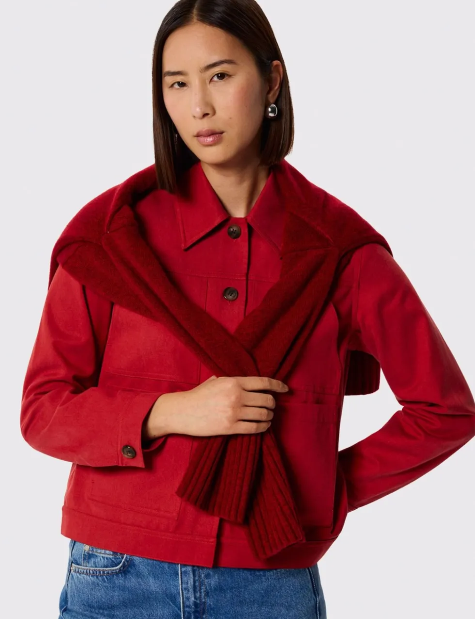Mia Cotton Blend Utility Jacket
