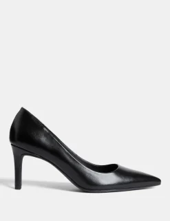 Mid Heel Pointed Court Shoes