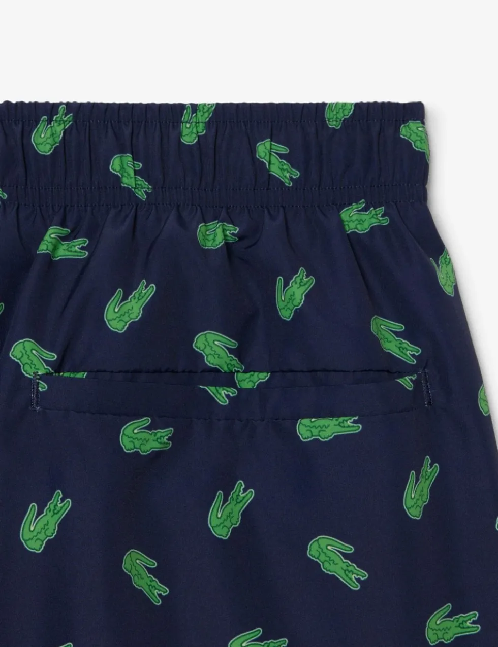 Mid Length Crocodile Print Swim Trunks