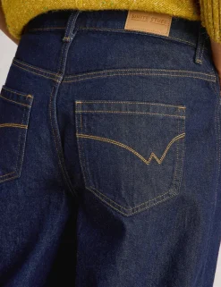 Mid Rise Barrel Ankle Grazer Jeans