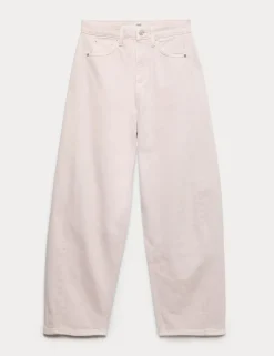 Mid Rise Barrel Jeans
