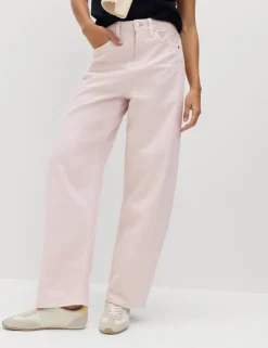 Mid Rise Barrel Jeans