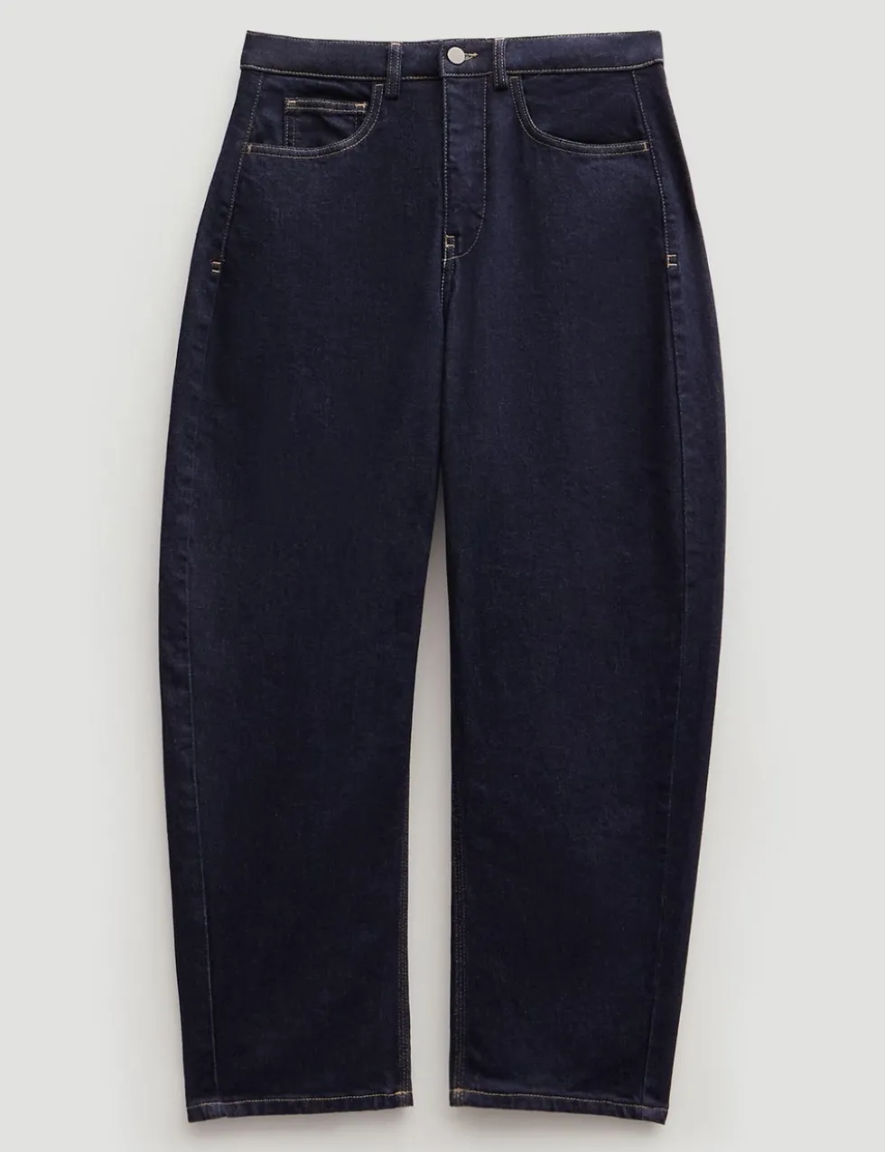 Mid Rise Barrel Jeans