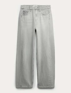 Mid Rise Barrel Jeans
