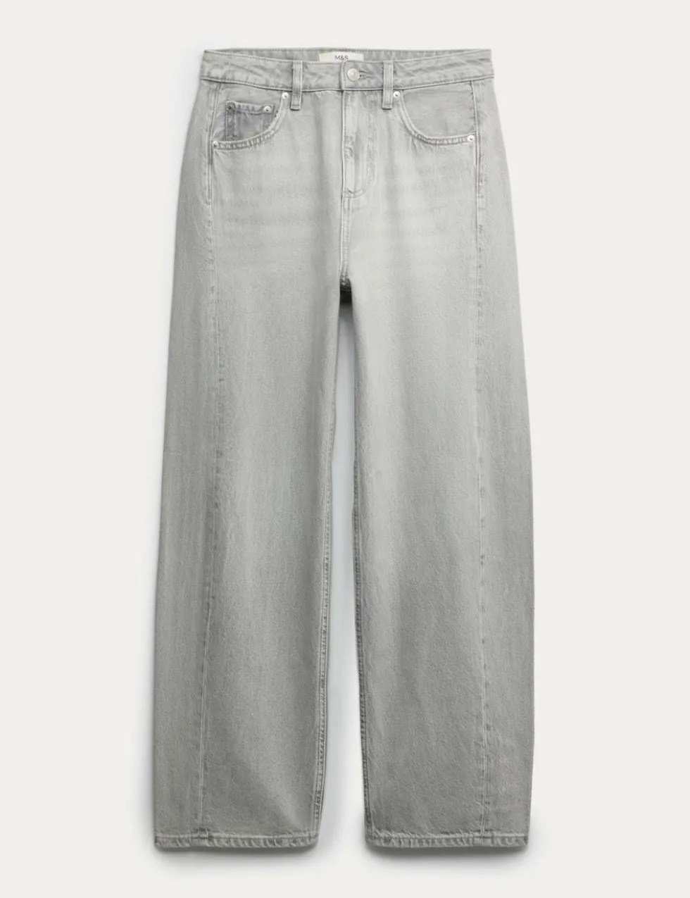 Mid Rise Barrel Jeans