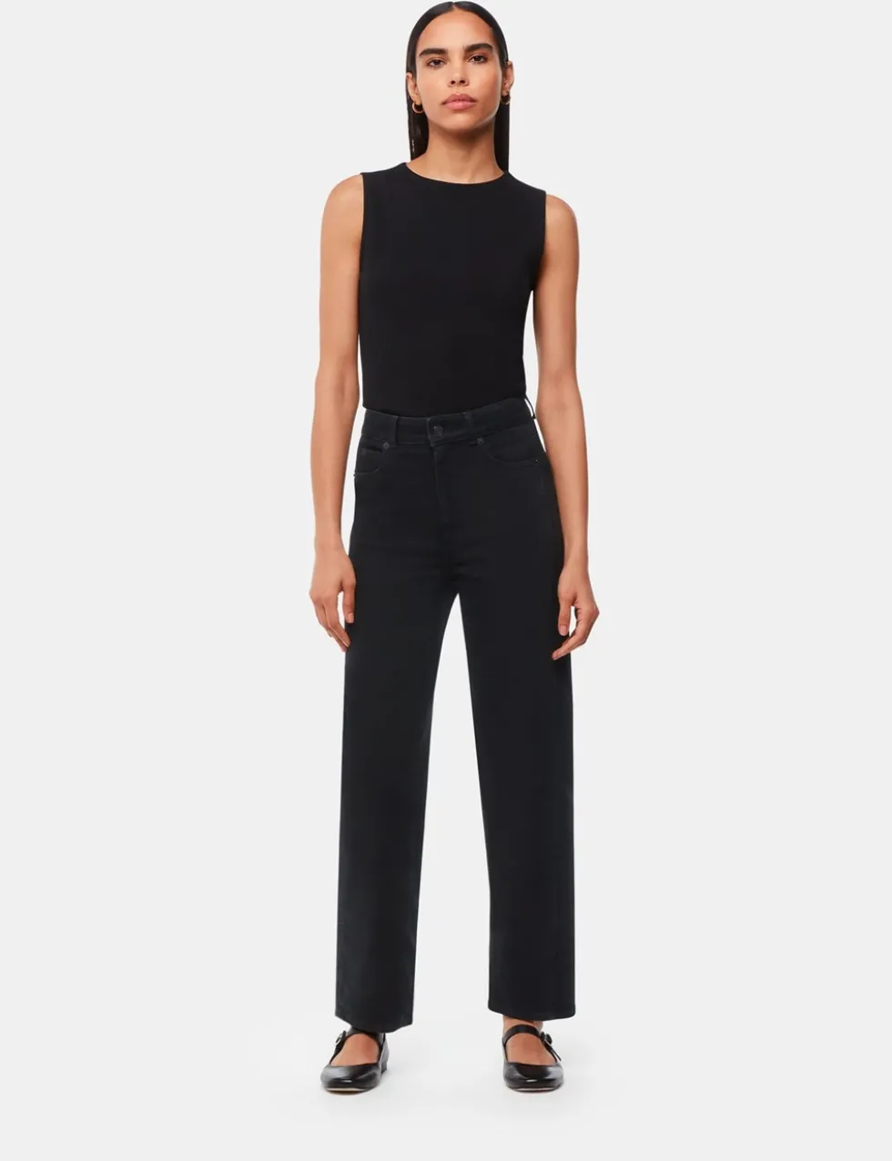 Mid Rise Barrel Leg Ankle Grazer Jeans