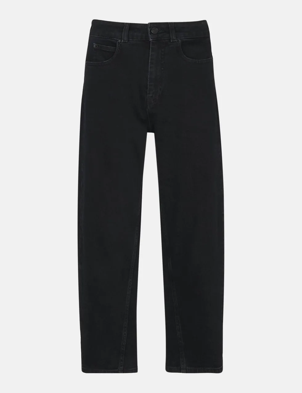Mid Rise Barrel Leg Ankle Grazer Jeans