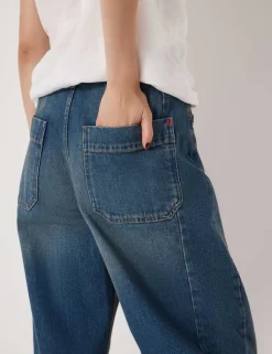 Mid Rise Barrel Leg Jeans