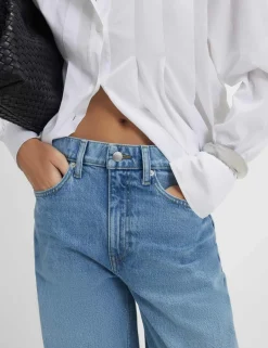 Mid Rise Barrel Leg Jeans
