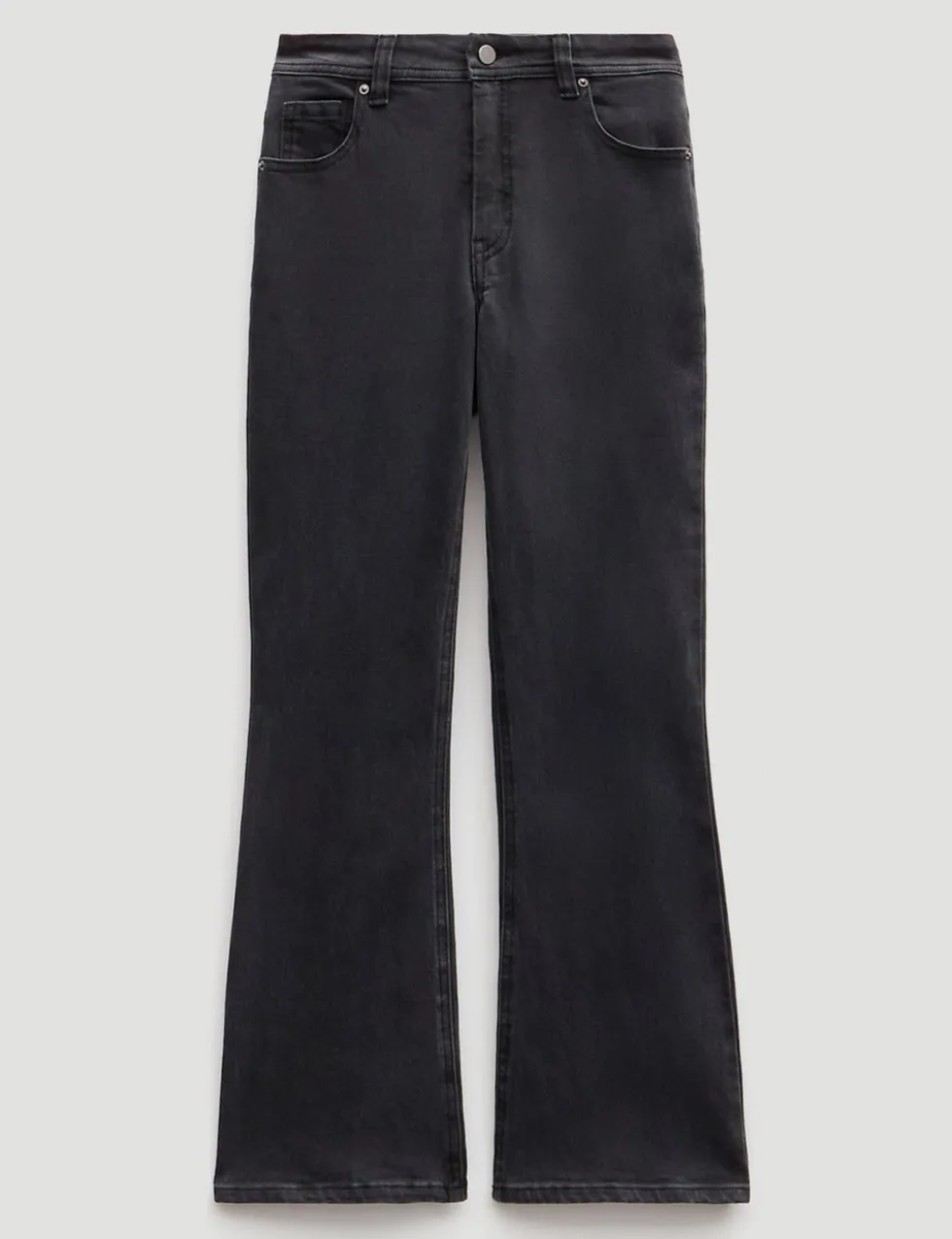 Mid Rise Bootcut Cropped Jeans