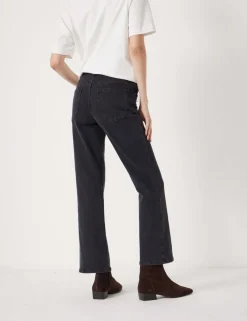Mid Rise Bootcut Cropped Jeans