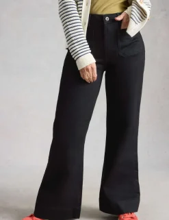 Mid Rise Flared Wide Leg Jeans
