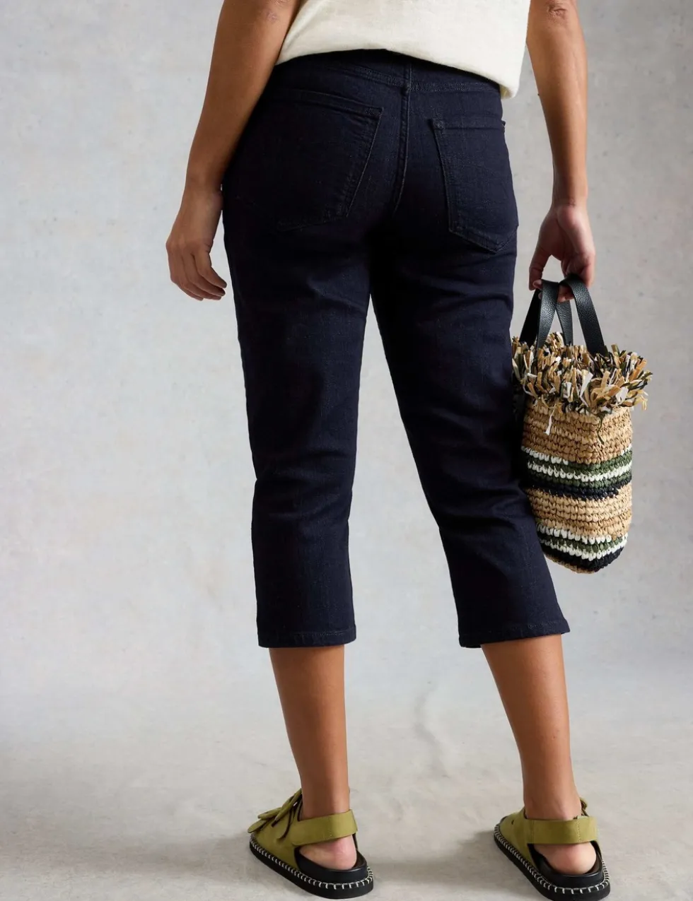 Mid Rise Skinny Cropped Jeans