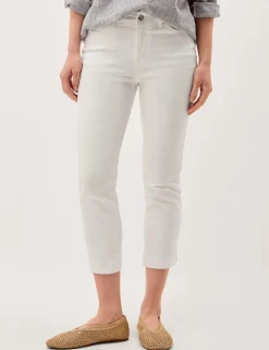 Mid Rise Slim Fit Cropped Jeans
