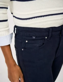 Mid Rise Slim Fit Cropped Jeans