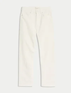 Mid Rise Straight Leg Ankle Grazer Jeans