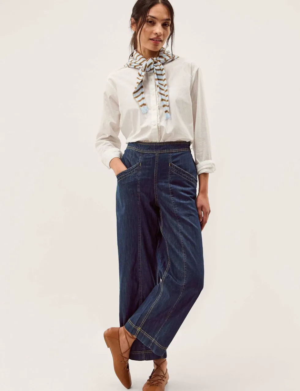 Mid Rise Straight Leg Ankle Grazer Jeans