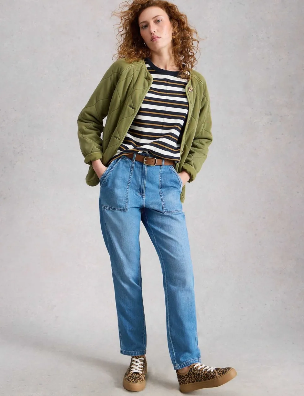 Mid Rise Straight Leg Ankle Grazer Jeans