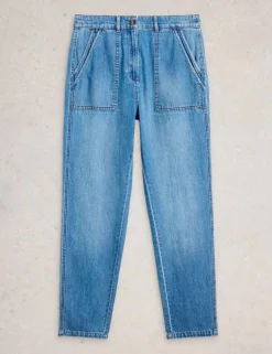 Mid Rise Straight Leg Ankle Grazer Jeans