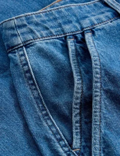 Mid Rise Straight Leg Ankle Grazer Jeans