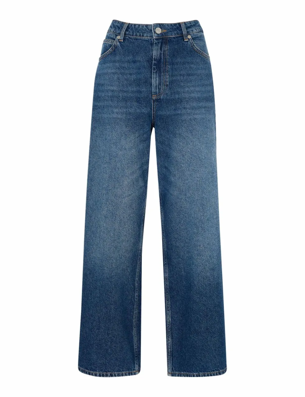 Mid Rise Straight Leg Ankle Grazer Jeans