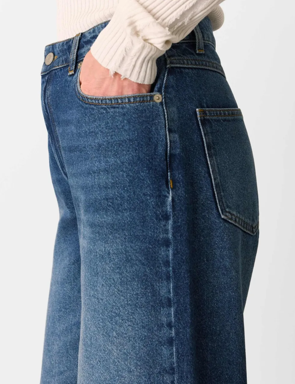Mid Rise Straight Leg Ankle Grazer Jeans