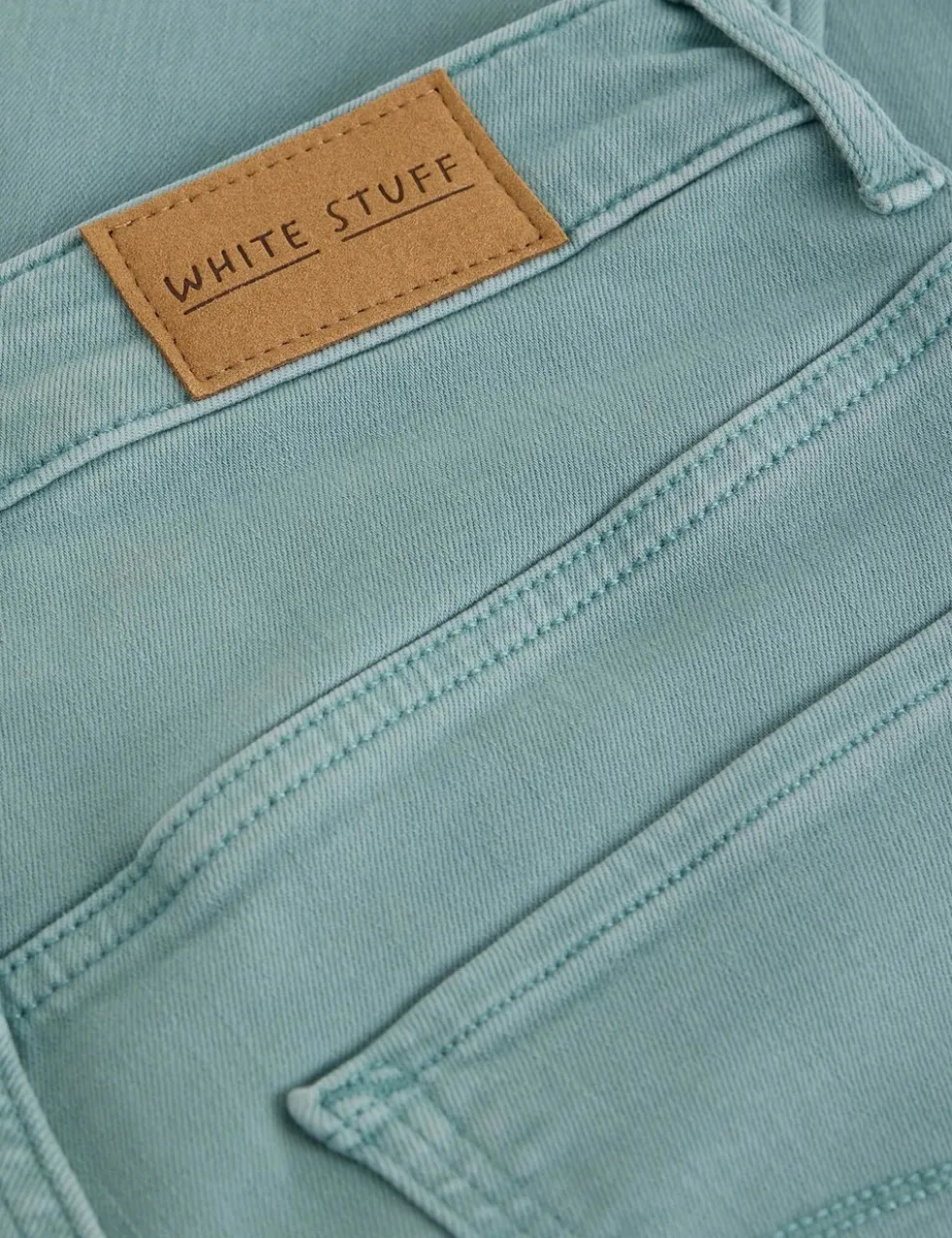 Mid Rise Straight Leg Cropped Jeans