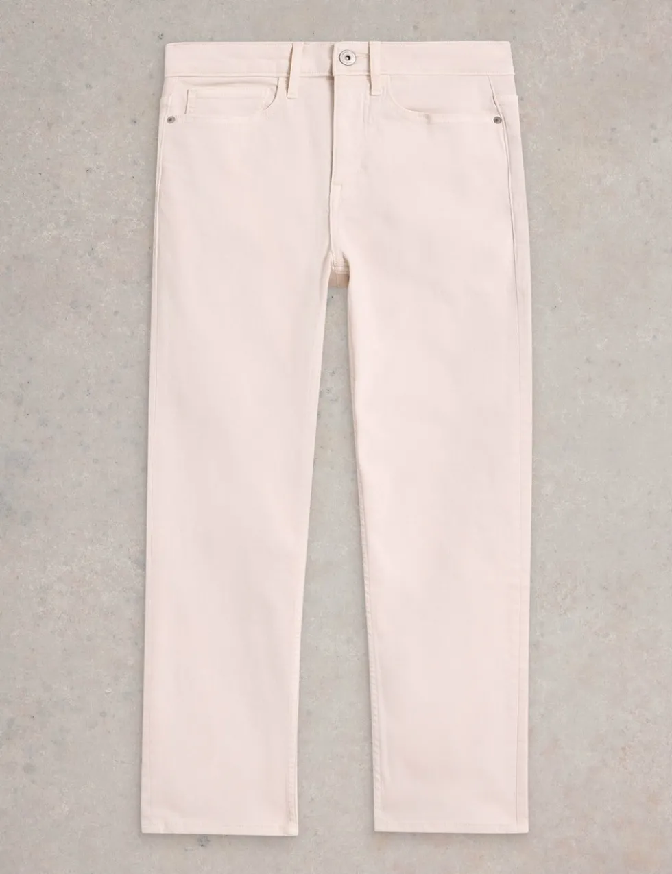 Mid Rise Straight Leg Cropped Jeans