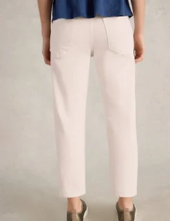 Mid Rise Straight Leg Cropped Jeans