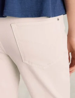 Mid Rise Straight Leg Cropped Jeans