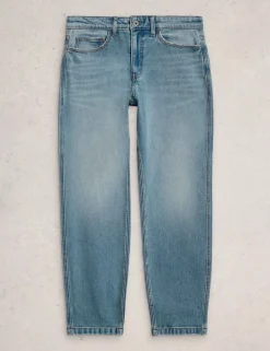 Mid Rise Straight Leg Jeans