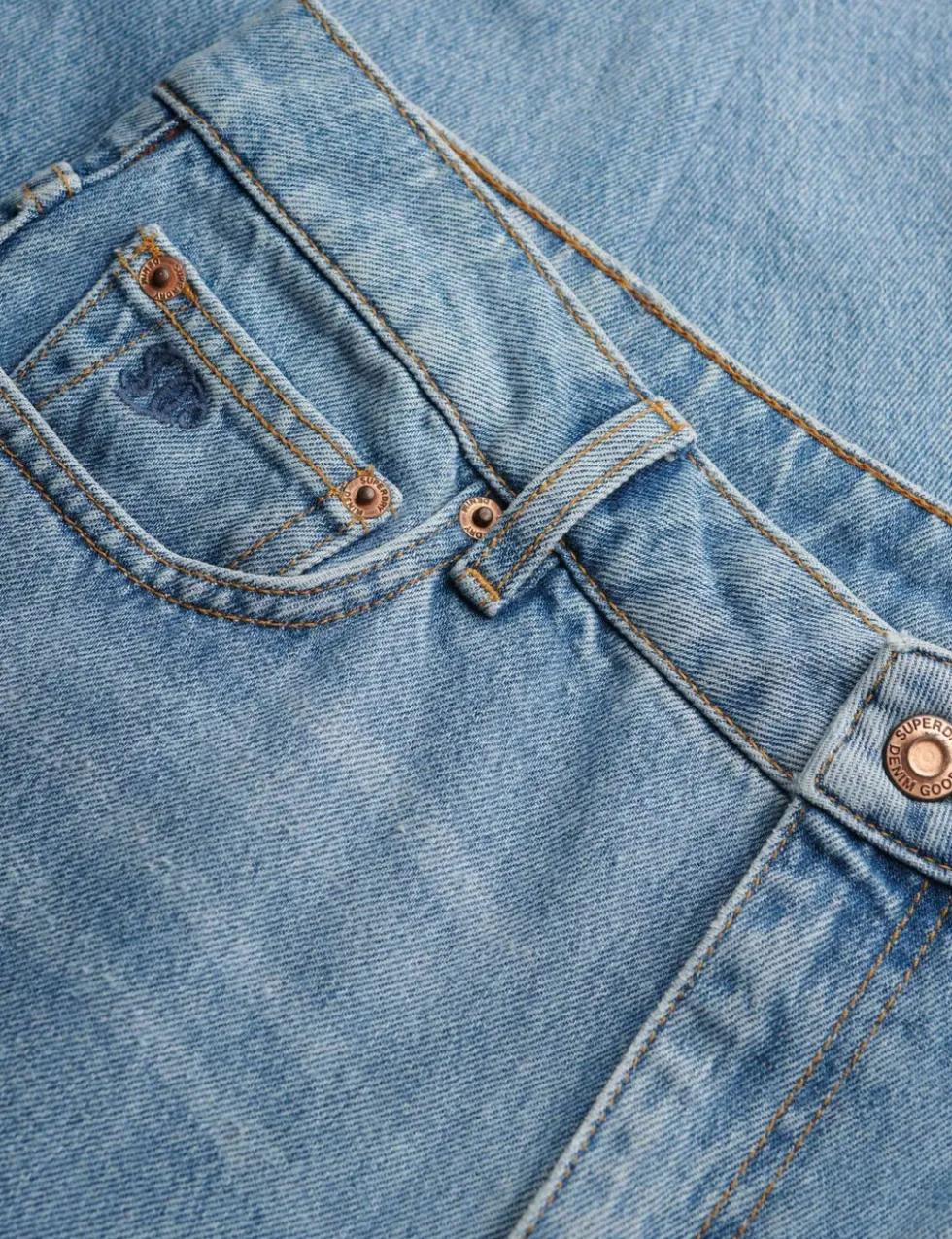 Mid Rise Straight Leg Jeans