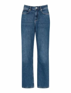 Mid Rise Straight Leg Jeans