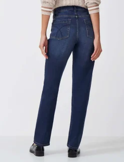 Mid Rise Straight Leg Jeans