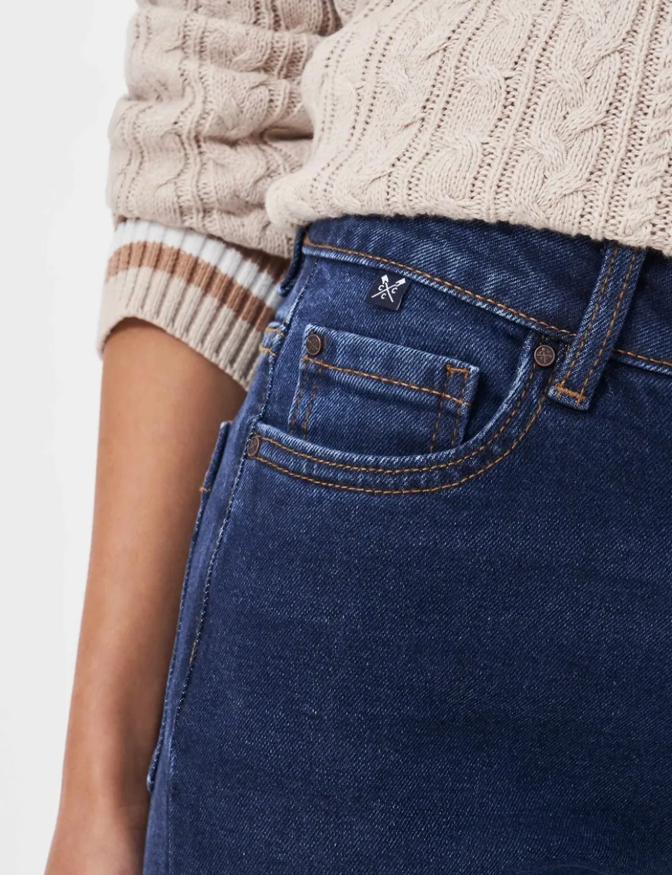Mid Rise Straight Leg Jeans