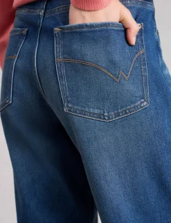 Mid Rise Straight Leg Jeans