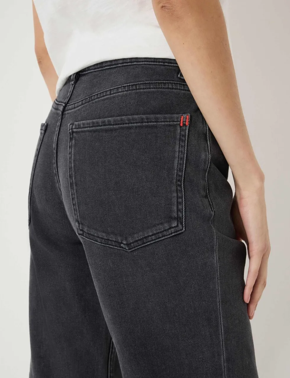 Mid Rise Straight Leg Turn Up Jeans