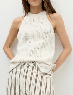 Mid Rise Striped Barrel Jeans